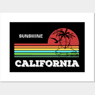 California Beach design Posters and Art